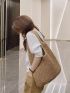 Minimalist Hollow Out Detail Straw Bag