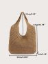 Minimalist Hollow Out Detail Straw Bag