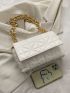 Minimalist Quilted Chain Decor Square Bag