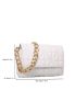 Minimalist Quilted Chain Decor Square Bag