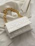 Minimalist Quilted Chain Decor Square Bag