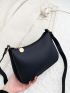 Minimalist Litchi Embossed Square Bag