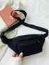 Minimalist Zip Front Waist Bag