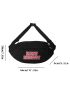 Letter Graphic Waist Bag