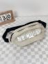 Letter Graphic Waist Bag