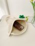 Mini Minimalist Straw Bag With Bag Charm