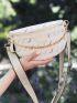 Animal Pattern Chain Decor Waist Bag