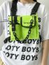 Letter Graphic Chest Rig Bag