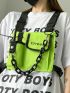 Letter Graphic Chest Rig Bag