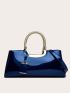 Artificial Patent Leather Square Bag
