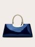 Artificial Patent Leather Square Bag