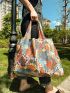 Floral Print Shopper Bag