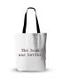 Letter Graphic Shopper Bag