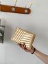 Metallic Minimalist Chevron Square Bag