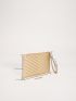 Metallic Minimalist Chevron Square Bag