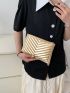 Metallic Minimalist Chevron Square Bag