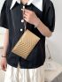 Metallic Minimalist Chevron Square Bag