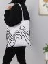 Striped Graphic Shopper Bag