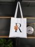 Letter Graphic Shopper Bag