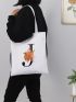 Letter Graphic Shopper Bag