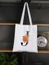 Letter Graphic Shopper Bag