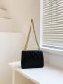 Mini Quilted Detail Flap Chain Square Bag