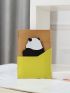 Panda Pattern Color Block Card Holder