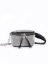 Rhinestone Decor Chain Fanny Pack