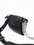 Rhinestone Decor Chain Fanny Pack