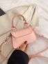 Mini Minimalist Stitch Trim Flap Square Bag