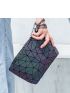 Holographic Geometric Pattern Chain Square Bag