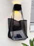 Large Capacity Sheer Mesh Shopper Bag