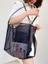 Large Capacity Sheer Mesh Shopper Bag