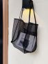 Large Capacity Sheer Mesh Shopper Bag