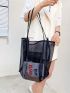 Large Capacity Sheer Mesh Shopper Bag