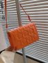 Mini Flower Embossed Flap Square Bag