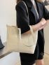 Crocodile Embossed Shoulder Tote Bag