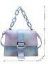 Tie Dye Buckle Decor Flap Square Bag