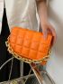 Mini Quilted Detail Flap Chain Square Bag