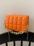 Mini Quilted Detail Flap Chain Square Bag