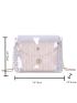 Mini Button Decor Transparent Chain Straw Detail Square Bag