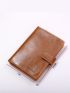 Letter Embossed Snap Button Small Wallet