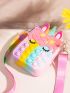 Mini Unicorn Design Pop It Novelty Bag