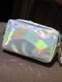 Mini Holographic Letter Graphic Square Bag