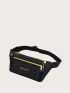 Geometric & Letter Graphic Fanny Pack