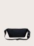 Geometric & Letter Graphic Fanny Pack