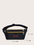 Geometric & Letter Graphic Fanny Pack