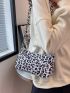 Leopard Print Baguette Bag