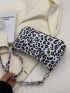 Leopard Print Baguette Bag