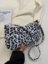 Leopard Print Baguette Bag